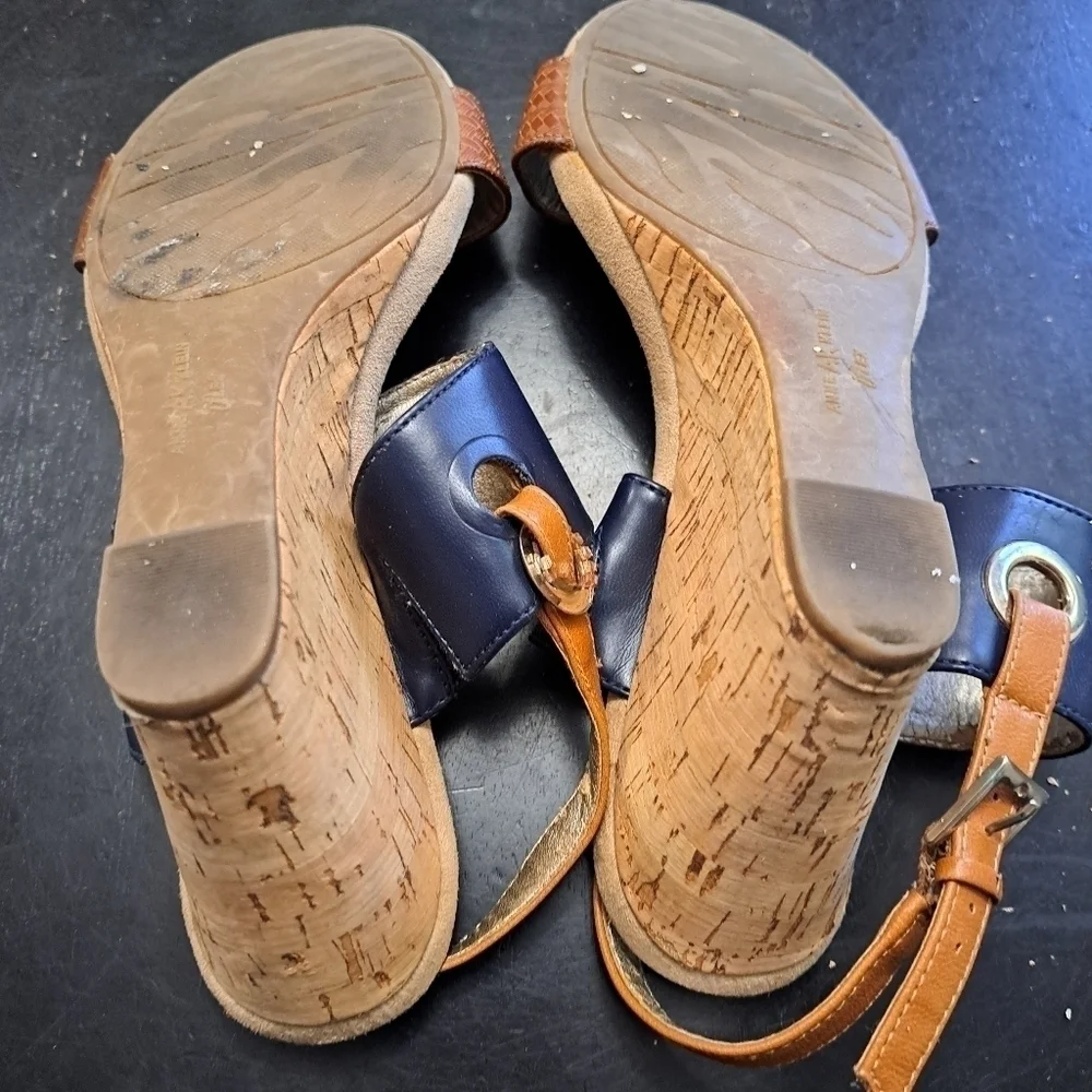 Anne Klein Iflex Atkaye  Cork Wedge Sandal